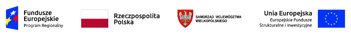 Logo - Program regionalny, Narodowa strategia spójności; Województwo Wielkopolskie; Unia Europejska, Europejski Fundusz Rozwoju Regionalnego